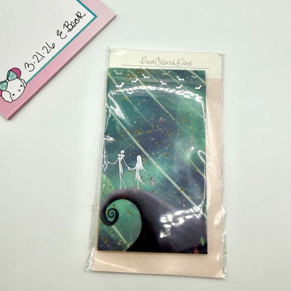 NEW Rose Colored Daze The Nightmare Before Christmas Vellum Sticky Notes